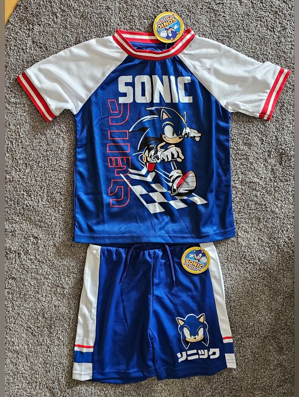 [NEW] Sonic The Hedgehog Kids Size 6 Athletic Short Set